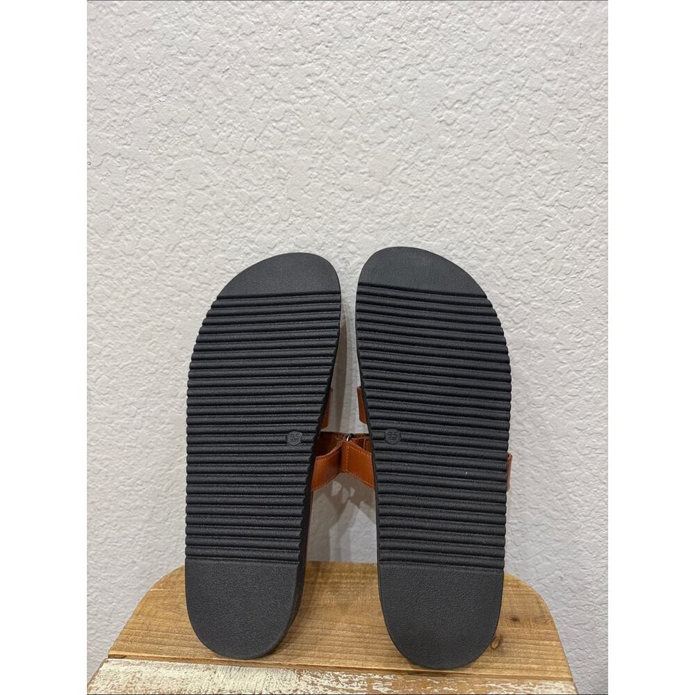 Steve Madden Mayven Camel Leather Slide Sandals Size 9.5 NEW - Picture 7 of 8